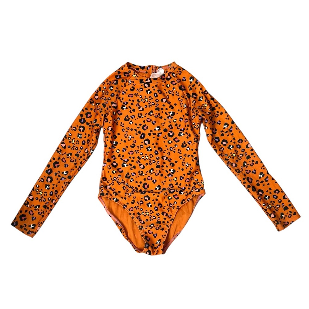 Cat & Jack Orange and Black Rashguard Swimwear